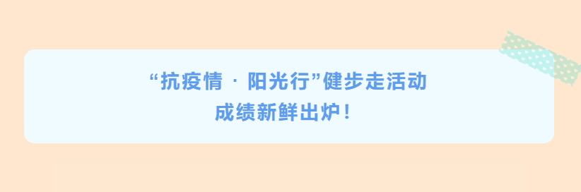 公司“抗疫情 · 陽光行”健步走活動成績新鮮出爐！